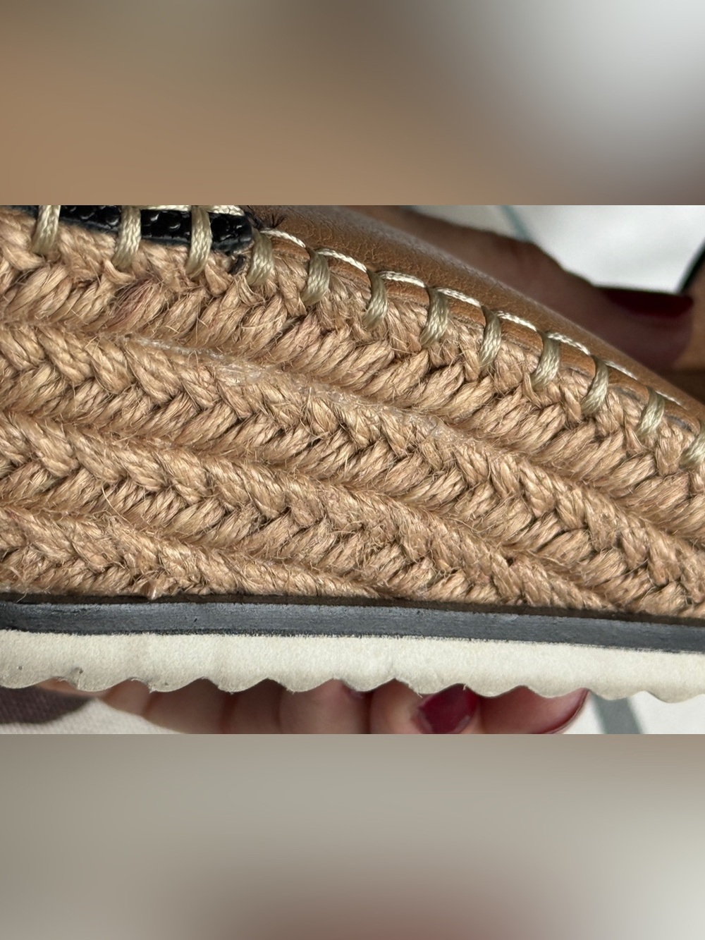 Alex Marie Ankle Strap Espadrille Sandals-Upper Leather, Black & Tan - Picture 9 of 9